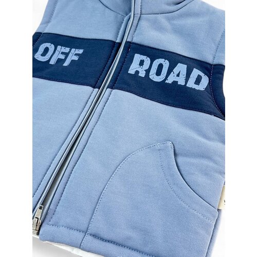 WOWO kids komplekt sa auto off road: pantalone, prsluk, majica dugih rukava - maslina Slike