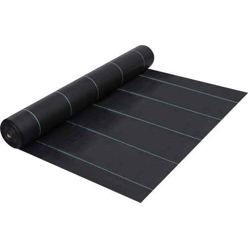 VidaXL Pokrov za suzbijanje korova i korijenja crni 2 x 150 m PP Slike
