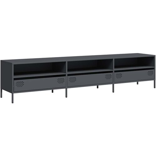 Maison Chic TV omarica - TV stojalo - Televizijska omarica antracit 202x39x43,5 cm hladno valjano jeklo, (21700729) Slike