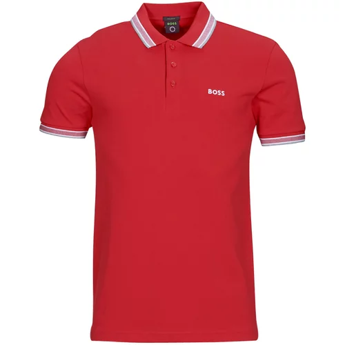 Boss Majica 'Paddy' svijetlo crvena / bijela
