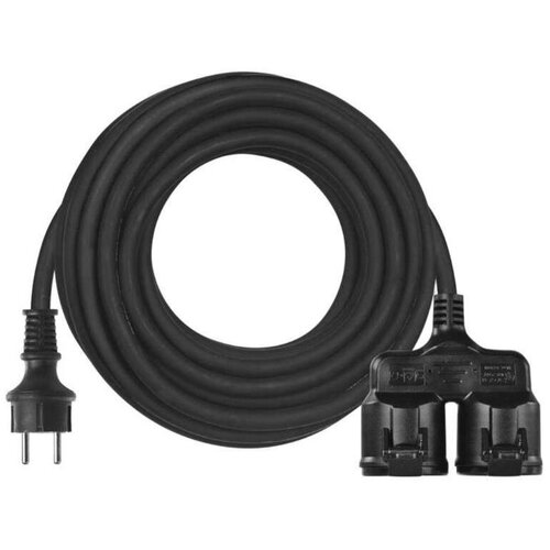 Emos Zunanji podaljšek 10 m / 2 vtičnici / črni / guma / 250 V / 1,5 mm2 Cene