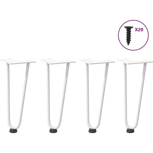 ukosnice noge za stol 4 kom bijele 30 cm čvrstog čelik Cene