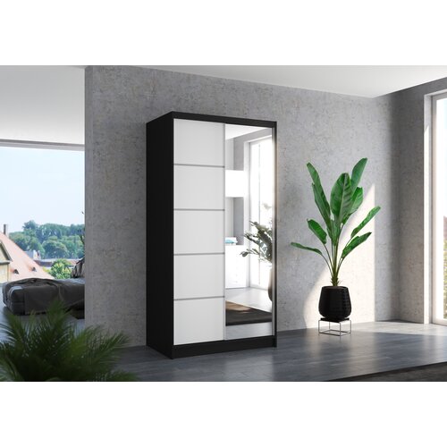  GARDEROBNA OMARA ORLANDO 100 CM (VE BARV)-rna/Bela Slike