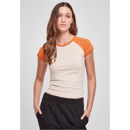 UC Ladies Ladies Organic Stretch Short Retro Baseball Tee softseagrass/vintageorange Slike