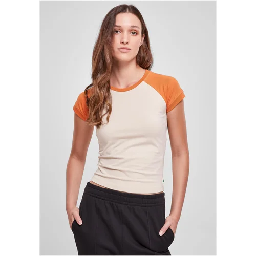 UC Ladies Ladies Organic Stretch Short Retro Baseball Tee softseagrass/vintageorange