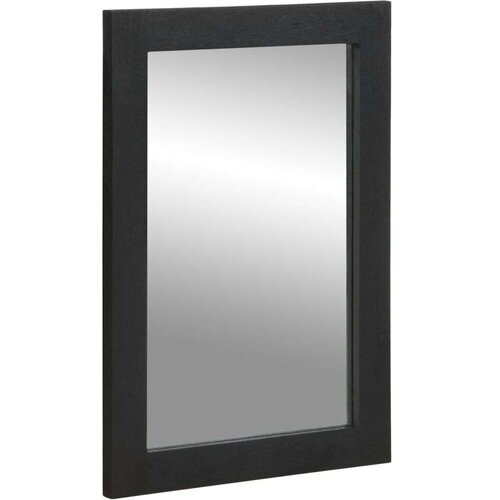 vidaXL Kupaonsko ogledalo crno 50x70x2,5 cm konstruirano drvo i mesing Cijene