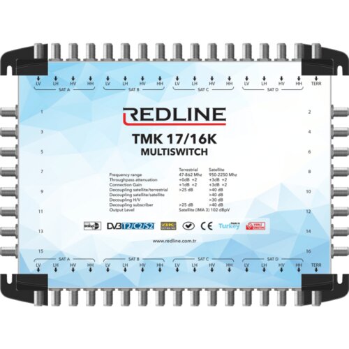 Redline Multi&scaron;alter 4 satelita na 16 utičnica,kaskadni(bez adaptera) &ndash; TMK 17/16K Cijene