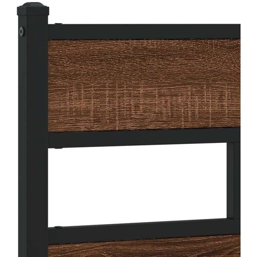 vidaXL Metalni okvir kreveta bez madraca smeđi hrast 90x200 cm Cene