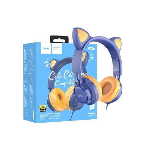 Slusalice SA MIKROFONOM HOCO MACIJE USI W36 BLUE Cijene