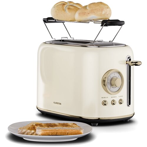 Klarstein Victoria toaster| Toaster za 2 kosa kruha | 800 W | 7 stopenj opekanja | Grelnik za žemljice Cene