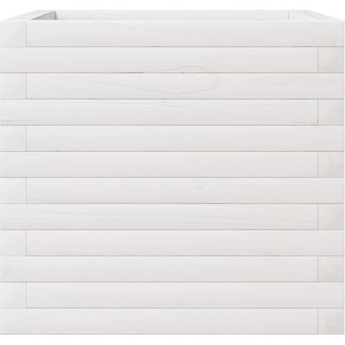  Vrtna sadilica bijela 50x50x45,5 cm od masivne borovine Slike