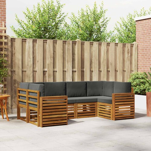  Set vanjskih sofa 6 kom. Prirodna i antracit Smeđa 245 x 132,5 x 73 cm Cene