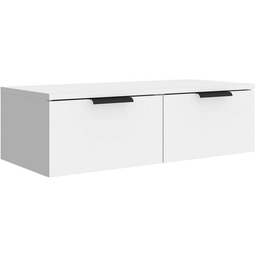 VidaXL Stenska omarica 2 kosa bela 68x30x20 cm konstruiran les Slike