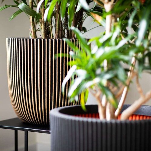 Capi Cvetlično korito Groove 43x41 črno, (20981358) Slike
