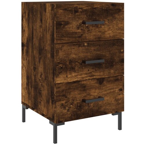 Maison Chic Nočna omarica - Nočna miza dimljeni hrast 40x40x66 cm inženirski les, (21687853) Slike