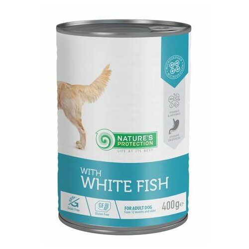 Natures Protection hrana u konzervi za pse - bela riba 400gr Slike