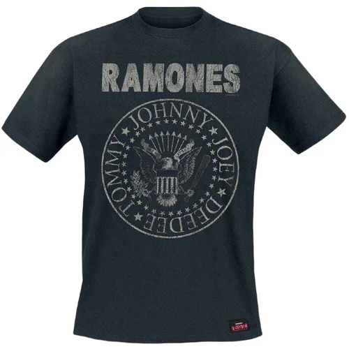 Ramones Majica Seal Hey Ho Unisex Black XL