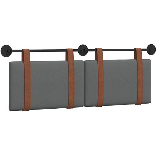  Držeće uzglavlje Zidne Tamno siva 130 x 55 x 5 cm Antikni PU Slike