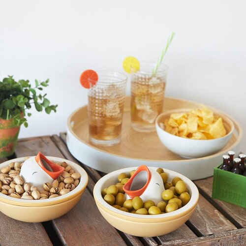 Balvi Gifts Žuta /bijela keramička zdjelica za posluživanje 250 ml Hungry Bird &amp;ndash; Slike