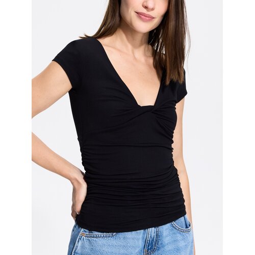 Reserved Bluza od mje&scaron;avine viskoze - crno Cijene