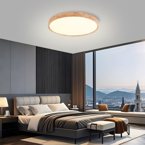  Brilagi - LED prigu&amp;scaron;iva svetiljka WOODROUND LED/40W/230V 3000-6000K prečnik 60 cm + daljinski upravljač Slike