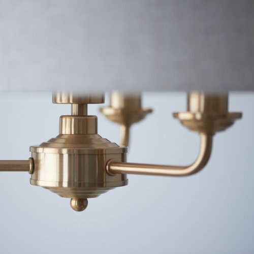  Endon 110723 - Luster na lancu HIGHCLERE 3xE14/40W/230V bež/mesing Slike