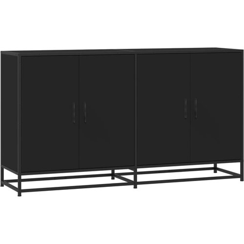 Maison Chic Komoda - Predalnik črna 134x35x76 cm inženirski les, (21716079) Slike