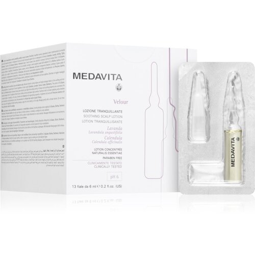 Medavita Velour Soothing Scalp Lotion intenzivna pomirjajoča nega za lase 12x6 ml Slike