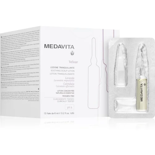 Medavita Velour Soothing Scalp Lotion intenzivna umirujuća njega za kosu 12x6 ml