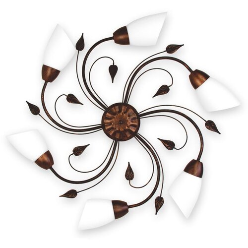 Brilagi Stropno svetlo WILLOW 6xE27/40W/230V prečnik 75 cm brončano Slike