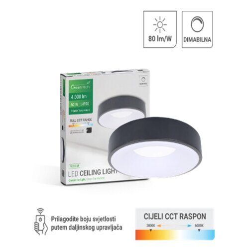 Greentech SMART PLAFONJERA METALNA 50W 3CCT 40CM Slike