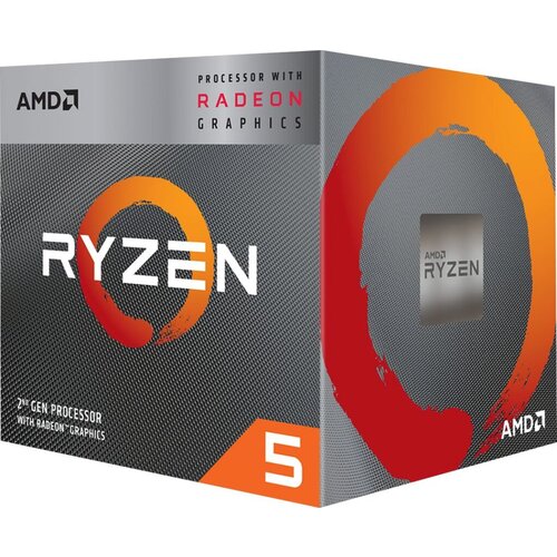 AMD Ryzen 5 3400G AM4 BOXCPU 4 cores,8 threads3.7GHz,4MB L3,65W,Radeon Vega 11 Slike