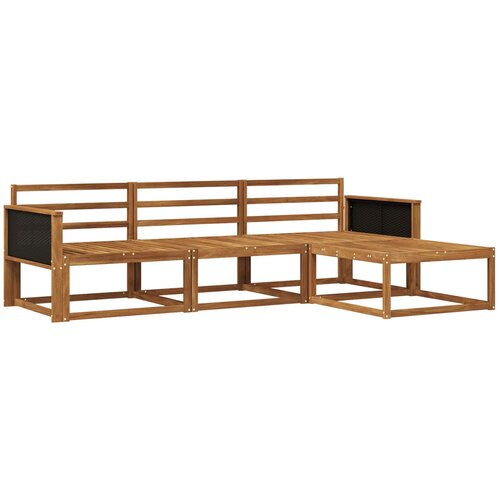 VidaXL Zunanja garnitura za sedenje 4 pcs Naravna Masiven les akacije, (5000282728) Slike