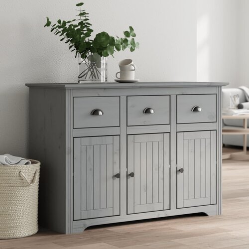 vidaXL Komoda BODO siva 115 x 43 x 79 5 cm od masivne borovine Cijene