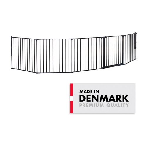 BabyDan Flex XXL Sigurnosna Ograda za Decu 90&amp;ndash;350 cm &amp;ndash; Zidna montaža, Crna ( 20019 ) Slike