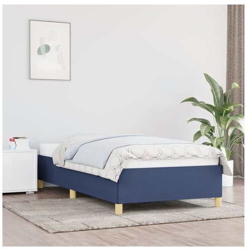  Posteljni okvir moder 90x190 cm blago Cene