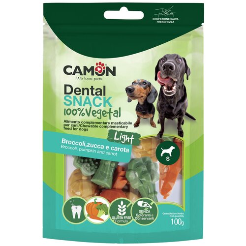 Camon poslastice za pse - Garden shape 100% Vegetal S Brokoli, bundeva i šargarepa 100g Cene