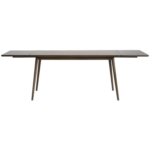 Unique Furniture Rjava raztegljiva jedilna miza z mizno plo&amp;scaron;čo v hrastovem dekorju 150x90 cm Barrali &amp;ndash; Slike