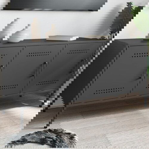 Furnova TV omarica črna 100,5x39x50,5 cm jeklo, (21923059) Slike