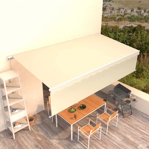 Tenda na ručno uvlačenje s roletom 6 x 3 m krem Cijene
