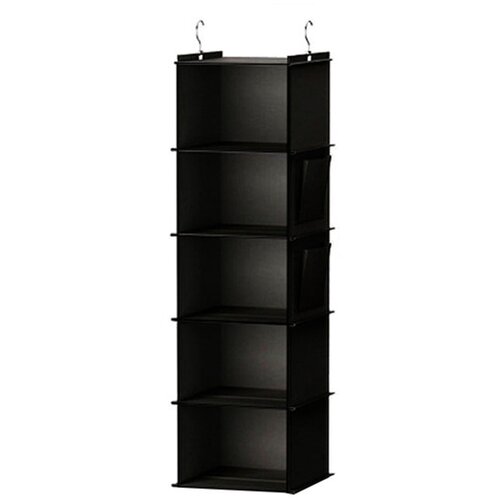 INF viseči organizator za omaro, črna blaga torba za shranjevanje s kovinskimi kavlji 31x31x100, (21732216) Cene