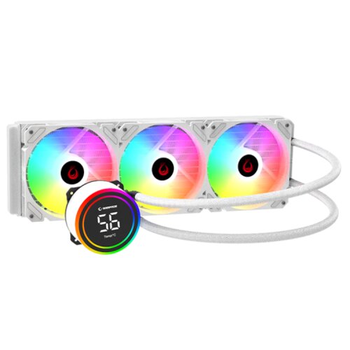 Rampage CPU hladnjak AIO Liquid HELIOS C17 White 12cm Fan Temperature Display Intel LGA1700/AMD AM5 ARGB 360mm Liquid Cooling CPU Fan 40918 Cijene