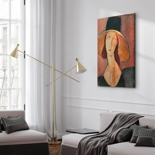  Slika - Amedeo Modigliani &amp;ndash; Portrait of Jeanne Hebuterne in a Large Hat 20x30 Akustična Slike