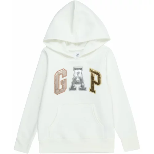 GAP Sweater majica zlatna / roza / srebro / bijela