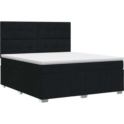  Boxspring krevet s madracem Crna 160 x 200 cm Tkanina Slike