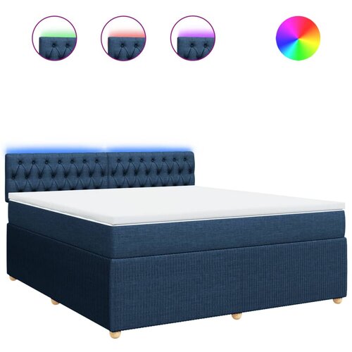 Maison Chic Box spring postelja - Vzmetna postelja z vzmetnico modra 180x200 cm blago SL23995, (21879732) Cene