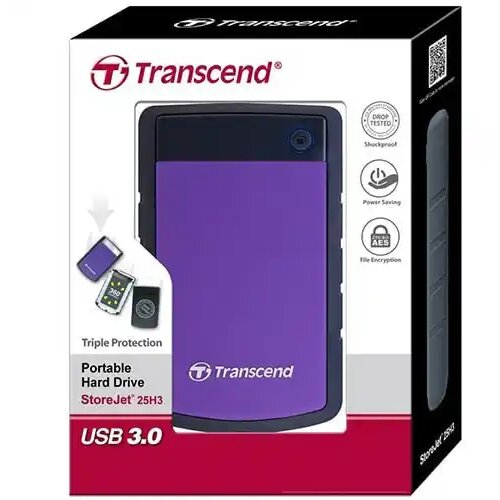 Transcend 2.5 4TB StoreJet 25H3P, External HDD, Anti-shock, USB (TS4TSJ25H3P) eksterni hard disk Slike