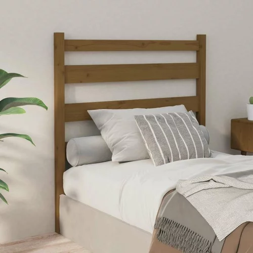  Uzglavlje za krevet boja meda 81 x 4 x 100 cm masivna borovina