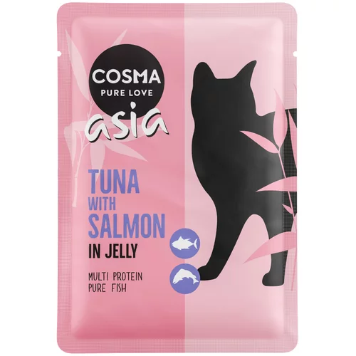 Cosma Asia v želatini vrečke 6 x 100 g - Tuna & losos