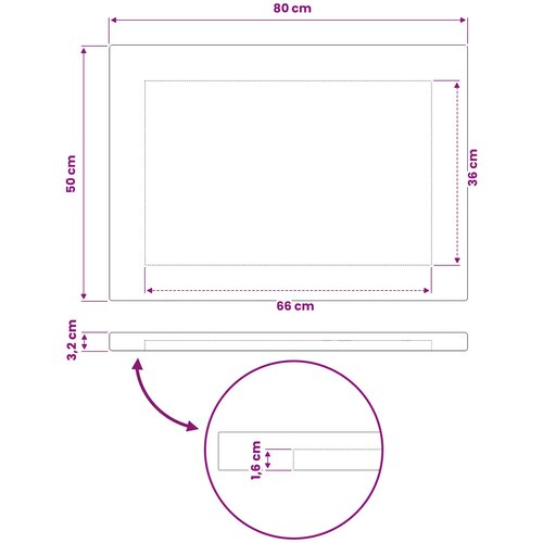  Pravokutni stolni vrh 80 x 50 x 3,2 cm Pravokutni Slike
